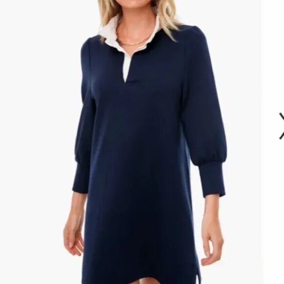 Tuckernuck Pomander Place Navy Charlotte Terry Dress, Size XS - Picture 1 of 6
